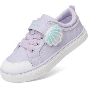 imageDREAM PAIRS Toddler Girls Sneakers Lightweight Comfortable Hook and Loop Casual Walking Cartoon Cute Little Kids ShoesPurple