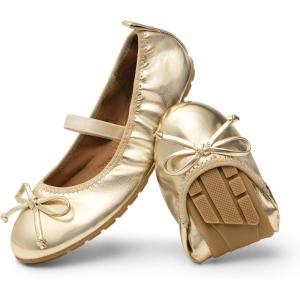 imageDREAM PAIRS Toddler Little Girls Ballet Flats Dress Shoes Mary Janes Ballerina ShoesGold