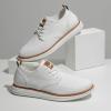 imageBruno Marc Mens KnitFlex Craft Mesh Oxfords Sneakers Casual Dress LaceUp Lightweight Walking Shoes6white
