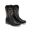 imageDREAM PAIRS Boys Cowboy Boots Kids Classic Western Boots Square Toe Girls Cowgirl Boots for ToddlerLittle KidBig KidBlack
