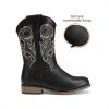 imageDREAM PAIRS Boys Cowboy Boots Kids Classic Western Boots Square Toe Girls Cowgirl Boots for ToddlerLittle KidBig KidBlack