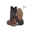 imageDREAM PAIRS Boys Cowboy Boots Kids Classic Western Boots Square Toe Girls Cowgirl Boots for ToddlerLittle KidBig KidBlackBrown