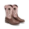 imageDREAM PAIRS Boys Cowboy Boots Kids Classic Western Boots Square Toe Girls Cowgirl Boots for ToddlerLittle KidBig KidPink
