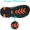 imageDREAM PAIRS Boys Girls Outdoor Summer Sport Athletic Sandals for ToddlerLittleBig KidDarkGreyOrange