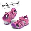imageDREAM PAIRS Boys Girls Outdoor Summer Sport Athletic Sandals for ToddlerLittleBig KidFuchsiaLightGrey