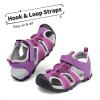imageDREAM PAIRS Boys Girls Outdoor Summer Sport Athletic Sandals for ToddlerLittleBig KidPurpleFuchsiaLightGrey