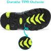 imageDREAM PAIRS Boys Girls Outdoor Summer Sport Athletic Sandals for ToddlerLittleBig KidRoyalNeonGreenLightGrey