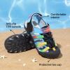 imageDREAM PAIRS Boys Girls Summer Outdoor Athletic Sport Sandals Hiking Beach Casual Closed Toe Adjustable Multicolor for ToddlerLittleBig KidsBlueBlack