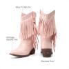 imageDREAM PAIRS Girls Cowboy Boots with Tassel Fringe Cowgirl Boots Kids Western Boots Stylish amp ComfortablePink