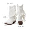 imageDREAM PAIRS Girls Cowboy Boots with Tassel Fringe Cowgirl Boots Kids Western Boots Stylish amp ComfortableWhite