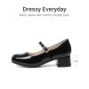 imageDREAM PAIRS Girls Dress Shoes Mary Jane Low Heels Flower Wedding Party Pump Prom Footwear for LittleBig KidsBlack
