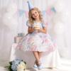 imageDREAM PAIRS Girls Dress Shoes Mary Jane Low Heels Flower Wedding Party Pump Prom Footwear for LittleBig KidsLight Blue