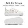 imageDREAM PAIRS Kids Toddler Sneakers Boys Girls Canvas with Cartoon Dual Hook and Loops for School WalkingBeigeMulti