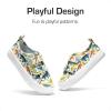 imageDREAM PAIRS Kids Toddler Sneakers Boys Girls Canvas with Cartoon Dual Hook and Loops for School WalkingBlueDinosaur