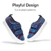 imageDREAM PAIRS Kids Toddler Sneakers Boys Girls Canvas with Cartoon Dual Hook and Loops for School WalkingNavyStar