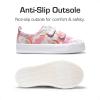 imageDREAM PAIRS Kids Toddler Sneakers Boys Girls Canvas with Cartoon Dual Hook and Loops for School WalkingRainbow