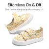 imageDREAM PAIRS Kids Toddler Sneakers Boys Girls Canvas with Cartoon Dual Hook and Loops for School WalkingYellowFlower