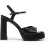 imageDREAM PAIRS Platform Heels for Women Square Toe Chunky High Heels Ankle Strap Sandals for Wedding Party Formal EventBlack