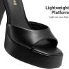 imageDREAM PAIRS Platform Heels for Women Square Toe Chunky High Heels Ankle Strap Sandals for Wedding Party Formal EventBlack