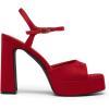 imageDREAM PAIRS Platform Heels for Women Square Toe Chunky High Heels Ankle Strap Sandals for Wedding Party Formal EventRed