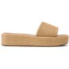 imageDREAM PAIRS Women Platform Slides Sandals Espadrilles Slip On Low Wedge Summer Open Toe Bohemia Dressy Beach Vacation ShoesBrown