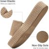 imageDREAM PAIRS Women Platform Slides Sandals Espadrilles Slip On Low Wedge Summer Open Toe Bohemia Dressy Beach Vacation ShoesTaupe