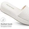imageDREAM PAIRS Women Platform Slides Sandals Espadrilles Slip On Low Wedge Summer Open Toe Bohemia Dressy Beach Vacation ShoesWhite