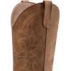 imageDREAM PAIRS Womens Cowboy Cowgirl Boots Embroidered Square Toe Mid Calf Western Boots Fashion Dress Chunky Low Heel Shoes for Theme Party Country ConcertBrown