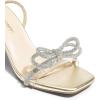 imageDREAM PAIRS Womens Double Bowknots Heels Open Square Toe Ankle Strap Crystal Rhinestone Dress Sandals for Party WeddingLight Gold