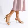 imageDREAM PAIRS Womens Double Bowknots Heels Open Square Toe Ankle Strap Crystal Rhinestone Dress Sandals for Party WeddingLight Gold