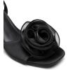 imageDREAM PAIRS Womens Low Kitten Wedding Heels Ankle Strap Square Toe Heeled Sandals Flower Dress ShoesBlack