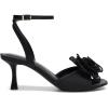 imageDREAM PAIRS Womens Low Kitten Wedding Heels Ankle Strap Square Toe Heeled Sandals Flower Dress ShoesBlack