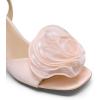 imageDREAM PAIRS Womens Low Kitten Wedding Heels Ankle Strap Square Toe Heeled Sandals Flower Dress ShoesChampagne