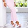 imageDREAM PAIRS Womens Low Kitten Wedding Heels Ankle Strap Square Toe Heeled Sandals Flower Dress ShoesPink