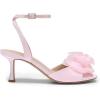 imageDREAM PAIRS Womens Low Kitten Wedding Heels Ankle Strap Square Toe Heeled Sandals Flower Dress ShoesPink