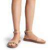 imageDREAM PAIRS Womens One Band Ankle Strap Buckle Flat SandalsNude