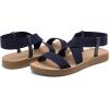 imageDREAM PAIRS Womens Open Toe Elastic Ankle Strap Flat Summer SandalsNavy1