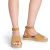 imageDREAM PAIRS Womens Platform Espadrilles Casual Ankle Strap Wide Wedge Sandals Comfortable Dressy Summer ShoesCamalsuede