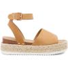 imageDREAM PAIRS Womens Platform Espadrilles Casual Ankle Strap Wide Wedge Sandals Comfortable Dressy Summer ShoesCamalsuede