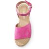 imageDREAM PAIRS Womens Platform Espadrilles Casual Ankle Strap Wide Wedge Sandals Comfortable Dressy Summer ShoesHot Pink