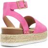 imageDREAM PAIRS Womens Platform Espadrilles Casual Ankle Strap Wide Wedge Sandals Comfortable Dressy Summer ShoesHot Pink