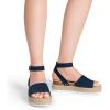 imageDREAM PAIRS Womens Platform Espadrilles Casual Ankle Strap Wide Wedge Sandals Comfortable Dressy Summer ShoesNavysuede