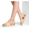 imageDREAM PAIRS Womens Platform Espadrilles Casual Ankle Strap Wide Wedge Sandals Comfortable Dressy Summer ShoesNudesuede