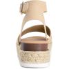imageDREAM PAIRS Womens Platform Espadrilles Casual Ankle Strap Wide Wedge Sandals Comfortable Dressy Summer ShoesNudesuede