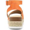 imageDREAM PAIRS Womens Platform Espadrilles Casual Ankle Strap Wide Wedge Sandals Comfortable Dressy Summer ShoesOrange