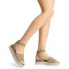 imageDREAM PAIRS Womens Platform Espadrilles Casual Ankle Strap Wide Wedge Sandals Comfortable Dressy Summer ShoesTaupe