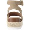imageDREAM PAIRS Womens Platform Espadrilles Casual Ankle Strap Wide Wedge Sandals Comfortable Dressy Summer ShoesTaupe