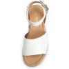 imageDREAM PAIRS Womens Platform Espadrilles Casual Ankle Strap Wide Wedge Sandals Comfortable Dressy Summer ShoesWhite