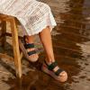 imageDREAM PAIRS Womens Platform Water Sandals Adjustable Lightweight Waterproof Summer Beach Wedge Chunky SandalsBlack