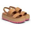 imageDREAM PAIRS Womens Platform Water Sandals Adjustable Lightweight Waterproof Summer Beach Wedge Chunky SandalsCamel